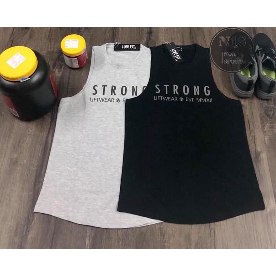 Tanktop 𝗦𝘁𝗿𝗼𝗻𝗴 𝗟𝗶𝗳𝘁𝘄𝗲𝗮𝗿 - Áo Tập Gym - Ba lỗ Nam