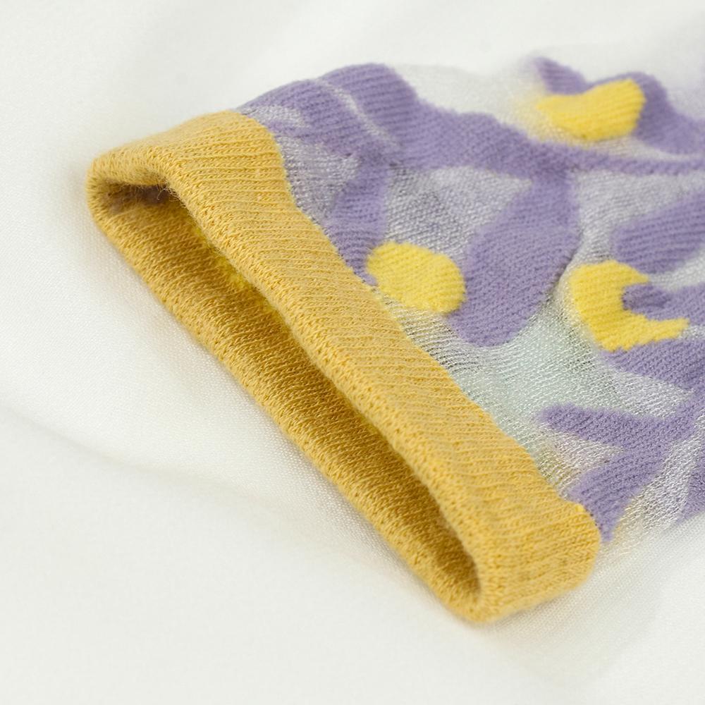 NIUYOU Đôi Vớ Cotton PhốI Hoa ThờI Trang Cho Nữ