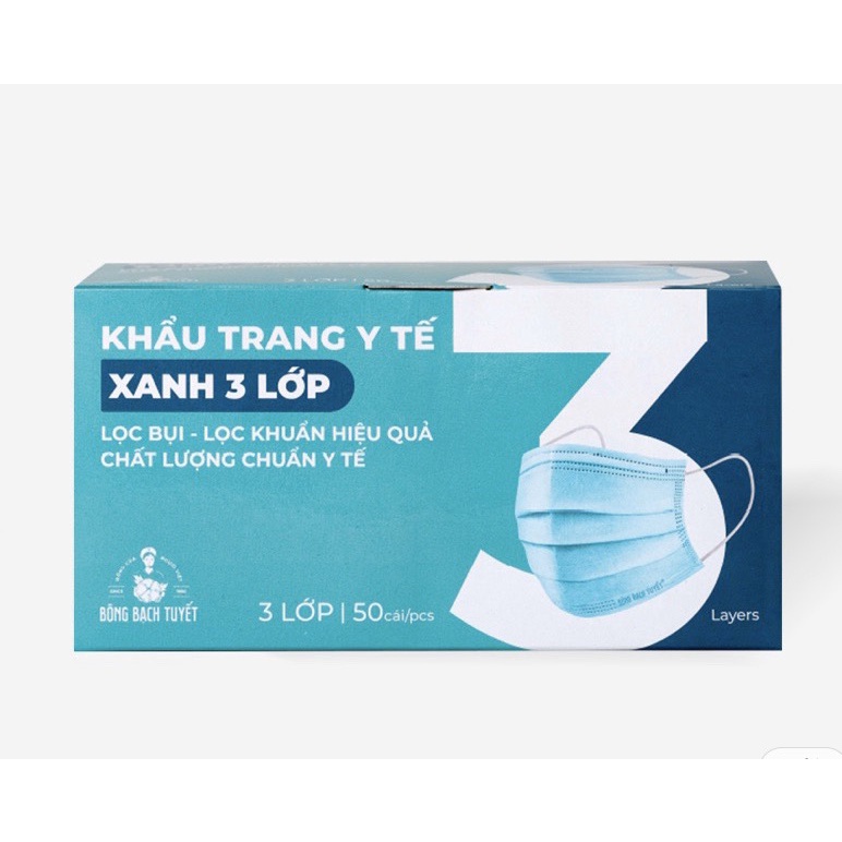 Khẩu trang  Bạch Tuyết -  4 lớp than hoạt tính-Hỗ trợ kháng khuẩn- Chất liệu chuẩn y tế.