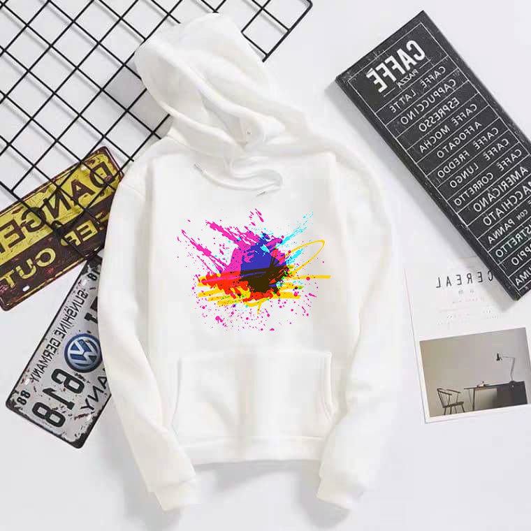 [SIÊU RẺ 99K] áo hoodie nam nữ in hình icon siêu ngộ nghĩnh hai màu đen trắng cho mọi người