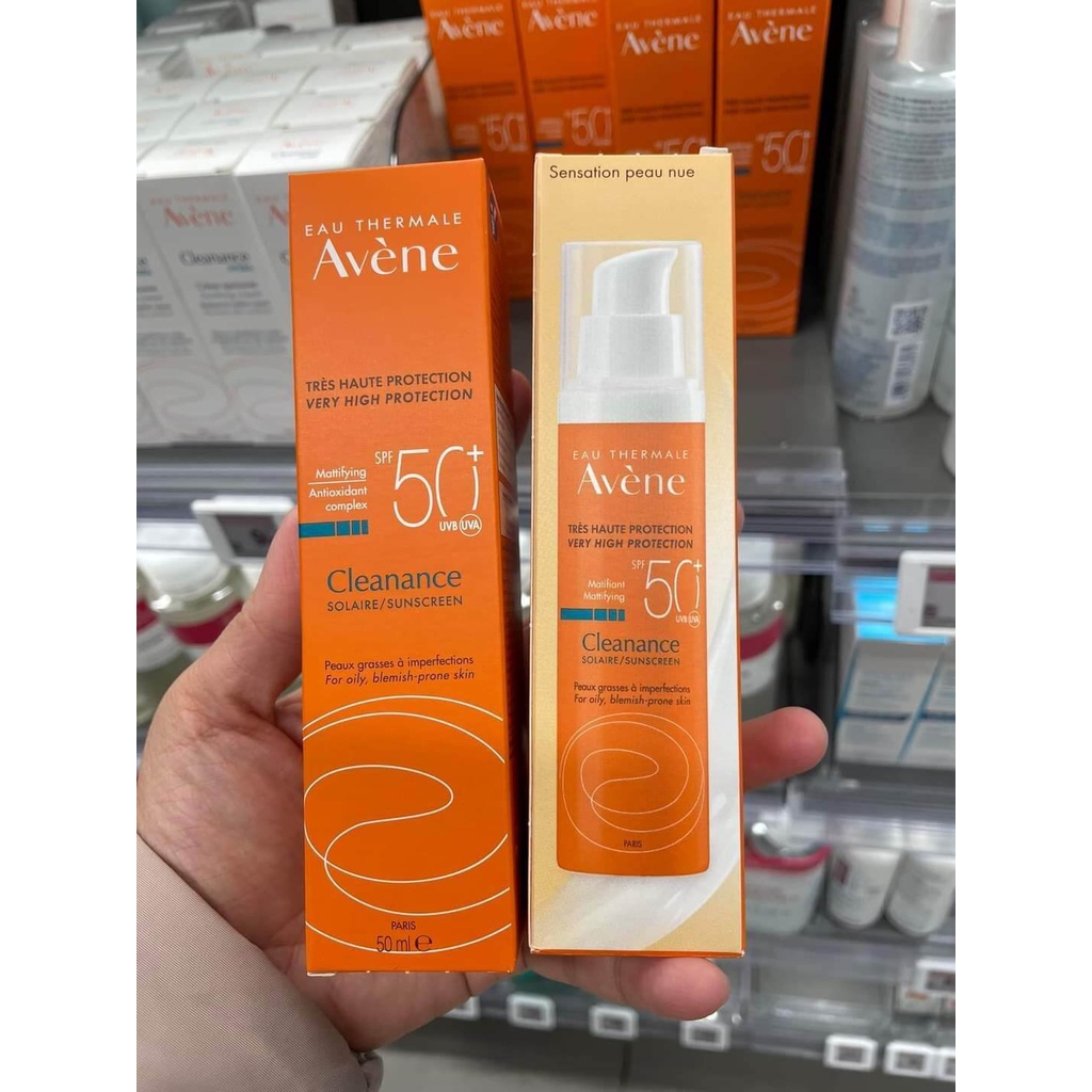 Kem Chống Nắng Avene Dry Touch Fluide /Avene Mattifying Cleanance SPF50+ [ Chính Hãng Pháp ]