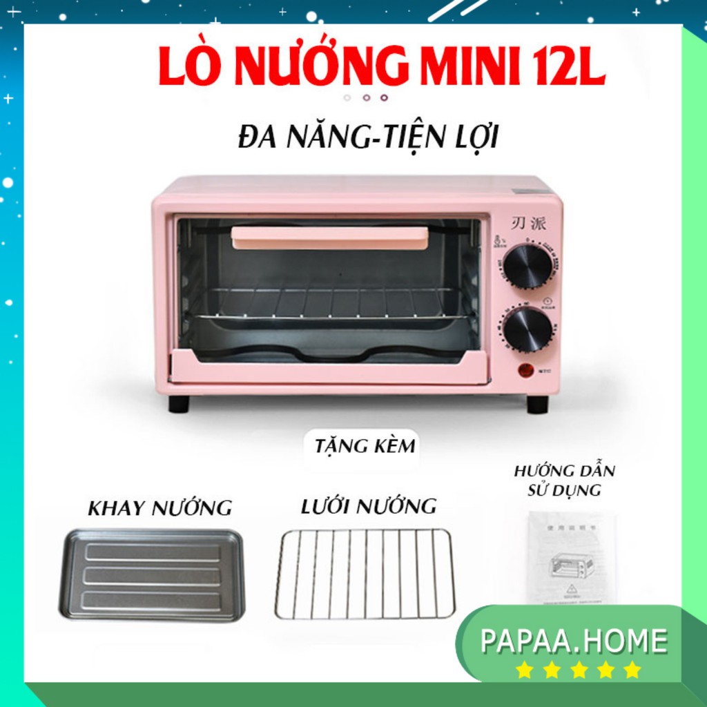 Lò Nướng Mini Đa Năng, Rã Đông, Nướng Bánh, Nhỏ Gọn, Tiện Lợi PAPAA.HOME