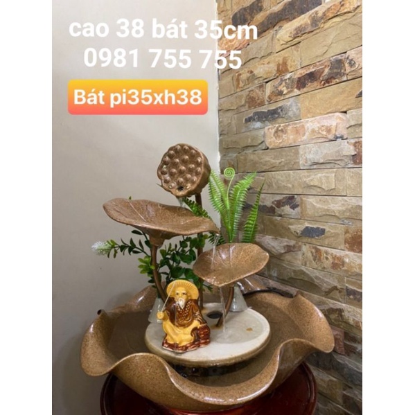 Đài phun nước- Thác Nước phong thủy gốm sứ Bát tràng