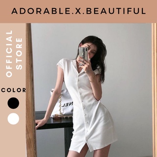 Adorable đầm body thun gân đen trắng 🥰🥰🥰