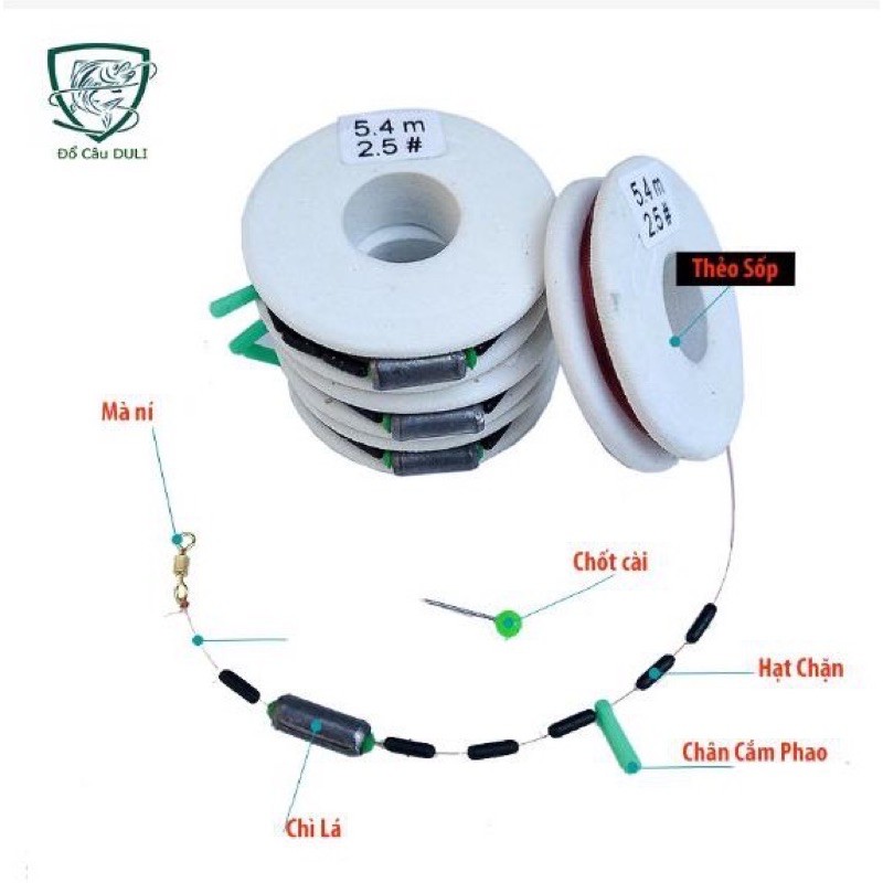 Dây trục câu đài buộc sẵn đầy đủ các kích thước, cước câu, DAY-CUOC-03