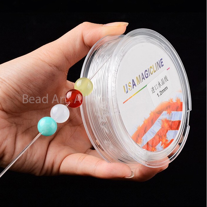 Cuộn Dây Cước Co Giãn Trong Suốt USA Magicline Dùng Xỏ Vòng Tay, Chuỗi Hạt, Trang Sức Lõi 0.6/ 0.7 /0.8MM S40