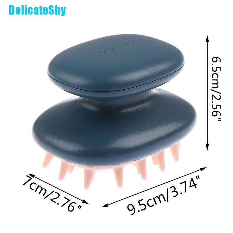 [DelicateShy Scalp Shampoo Washing Head Hair Growth Massage Brush Silicone Comb Bath Care