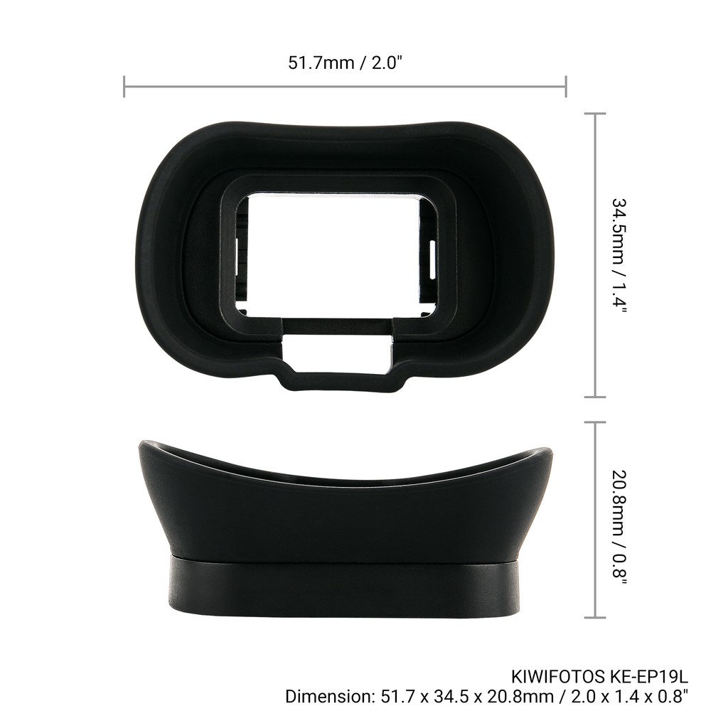 Kiwifotos KE-EP19L Kính Ngắm Cao Su Camera Dài Eyecup Cho Sony a7R V a7 IV a7S III alpha 1 A7R5 A7M4 A7S3 A1 A7RV A7IV A7SIII Thay Thị Kính FDA-EP19