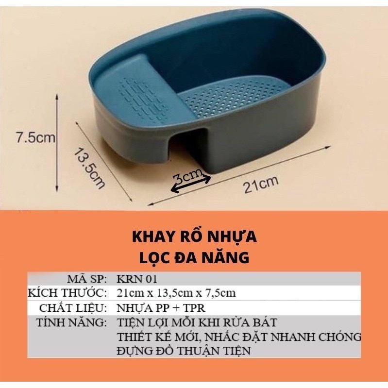 Khay Lọc Rác Gắn Bồn Rửa Chén Đựng Đồ Rửa Chén
