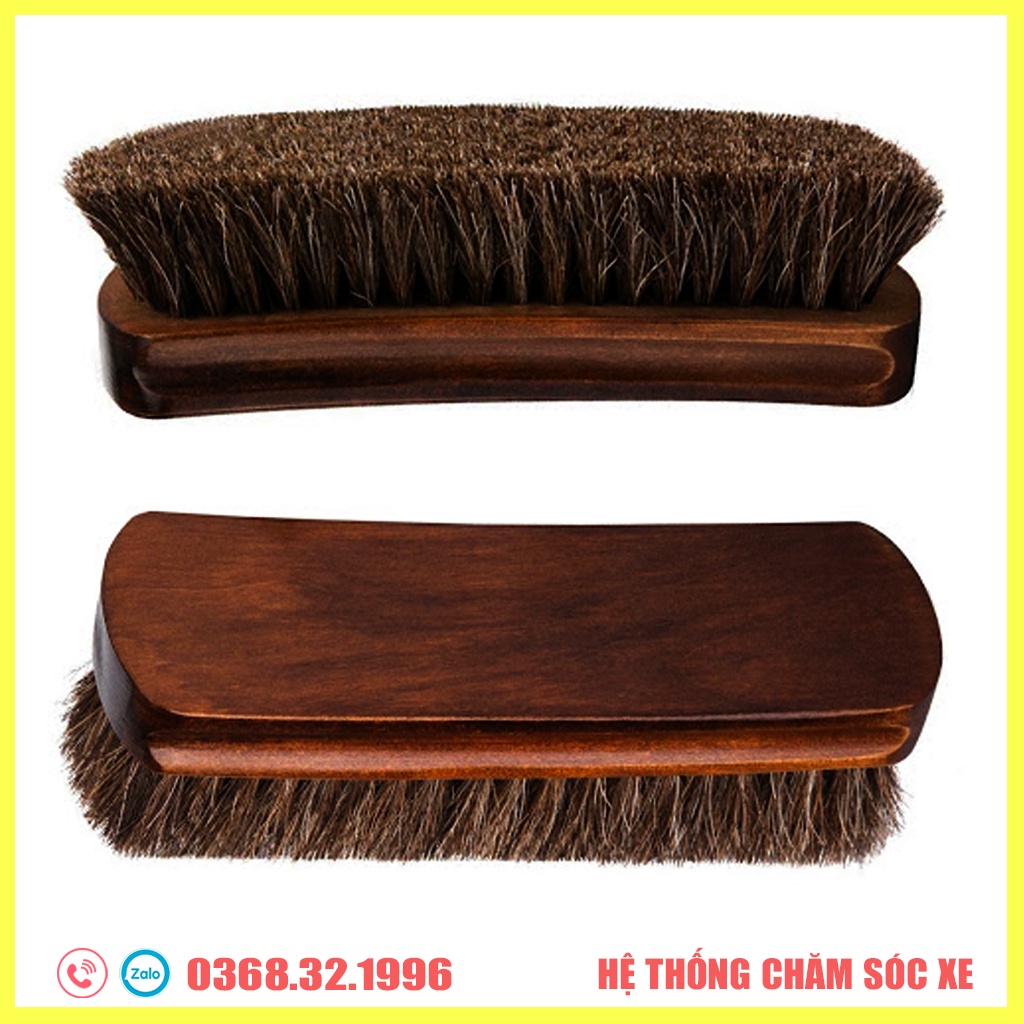 Bàn Chải Lông Ngựa Vệ Sinh Ghế,Da,Nỉ Nội Thất Ô Tô, Đánh Giầy Dép Da Đa Năng Cao Cấp 17cm