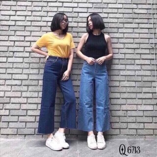 Quần Jeans suông ống rộng
