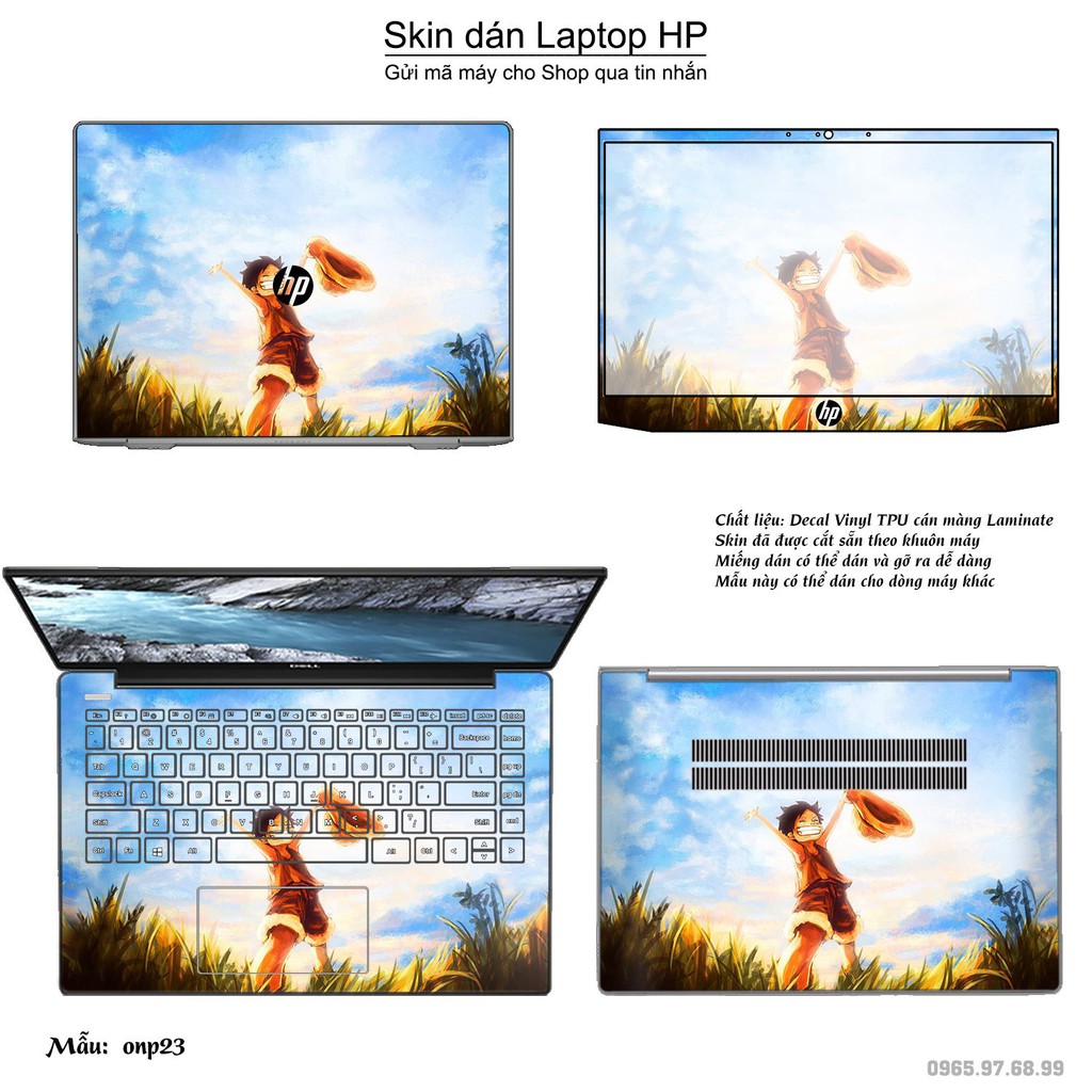 Skin dán Laptop HP in hình One Piece nhiều mẫu 21 (inbox mã máy cho Shop)