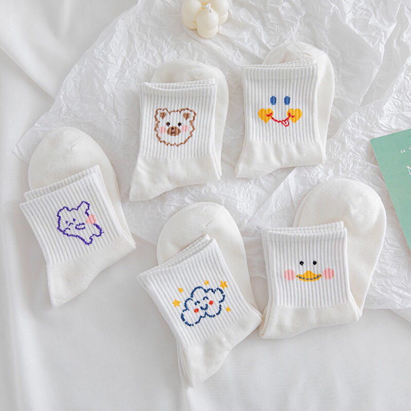 Tất vớ cổ ngắn chất liệu cotton co giãn bốn chiều kiểu dáng dễ thương TT37