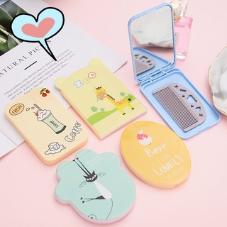 Bộ Gương Lược Cầm Tay Dễ Thương Hàn Quốc