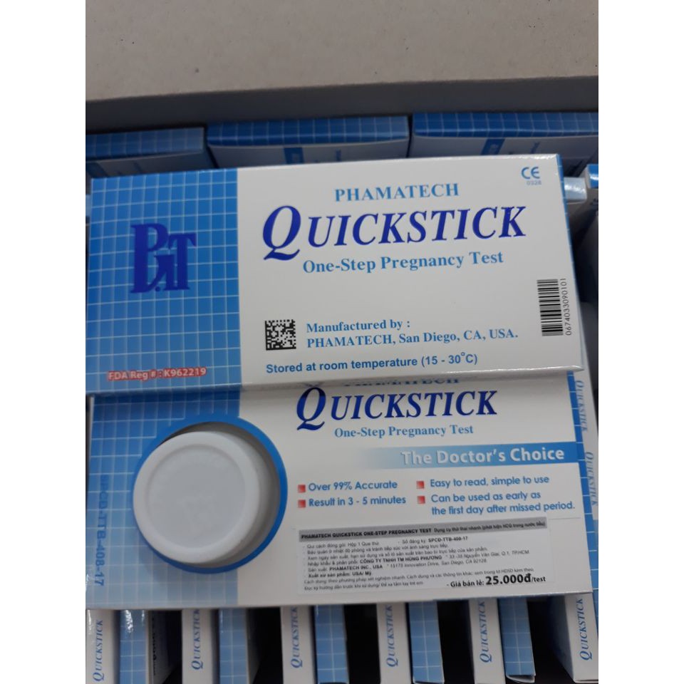 [CHÍNH HÃNG] QUE THỬ THAI NHANH QUICKSTICK - ĐỘ NHẠY VÀ ĐỘ CHÍNH XÁC CAO