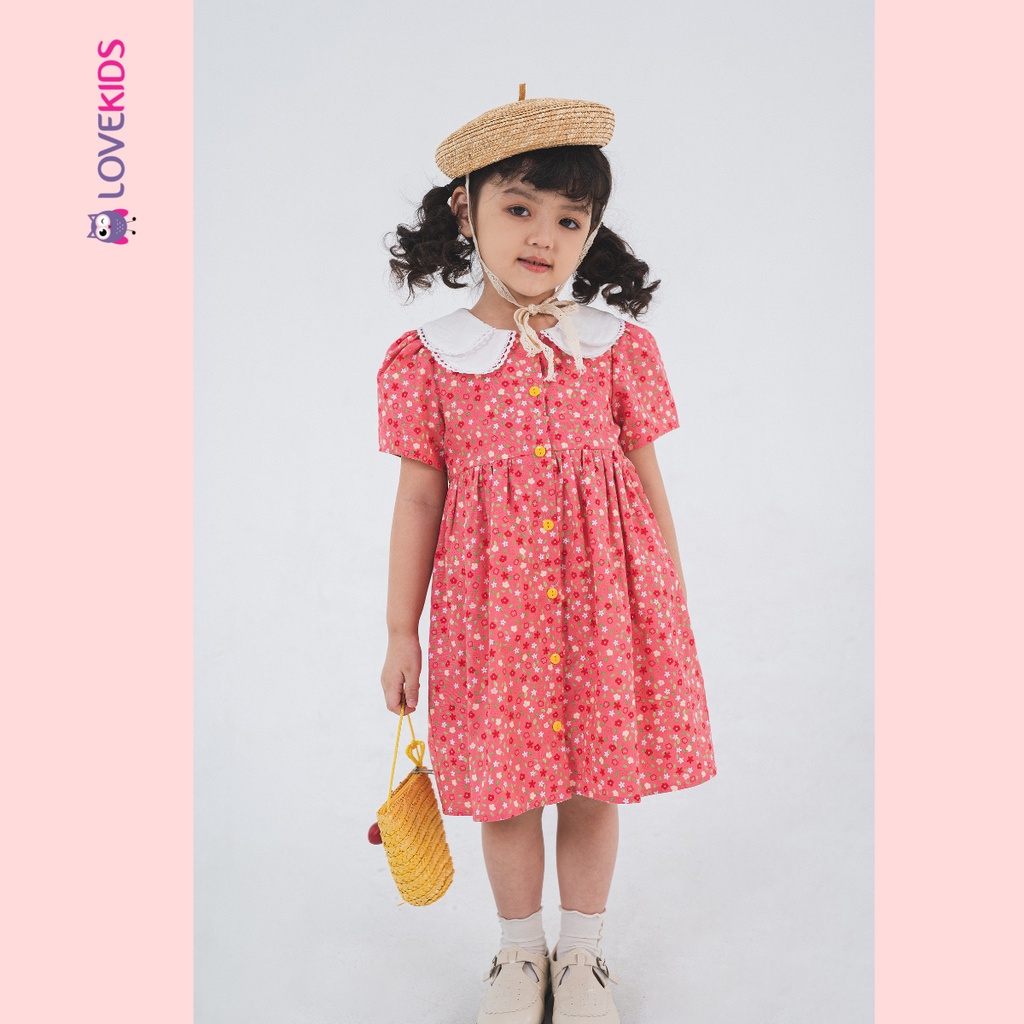 Váy liền BG chất liệu cotton cao cấp họa tiết Spring Flower - Lovekids