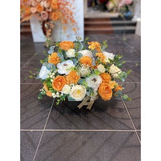 Hoa lụa🌺- chậu hoa lụa decor trang trí theo phong cách hiện đại
