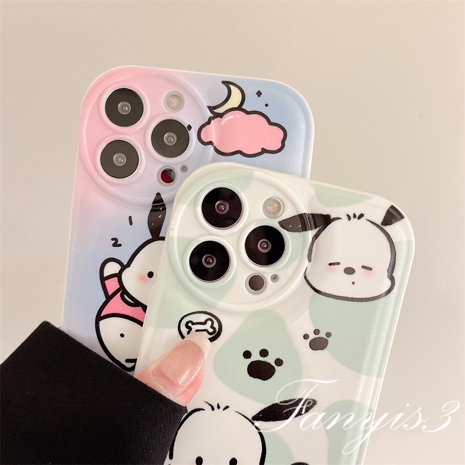 Ốp Điện Thoại Mềm In Hình Cún Con Chống Rơi Cho iPhone 14 13 12 11 Pro Max X XR Xs Max 8 7 6 6s Plus SE 2020