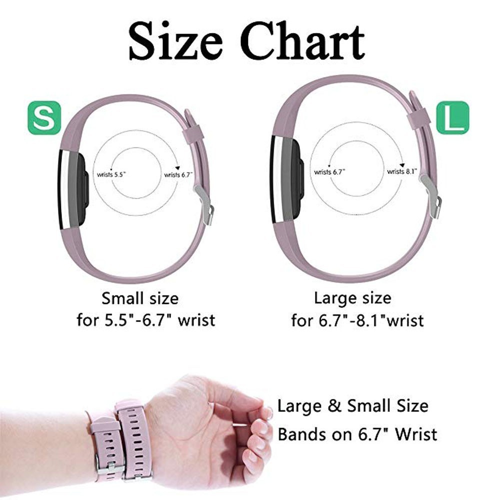 Dây đeo đồng hồ thay thế bằng silicone mềm mại 3D 10 màu sắc tùy chọn dành cho Fitbit Charge 2