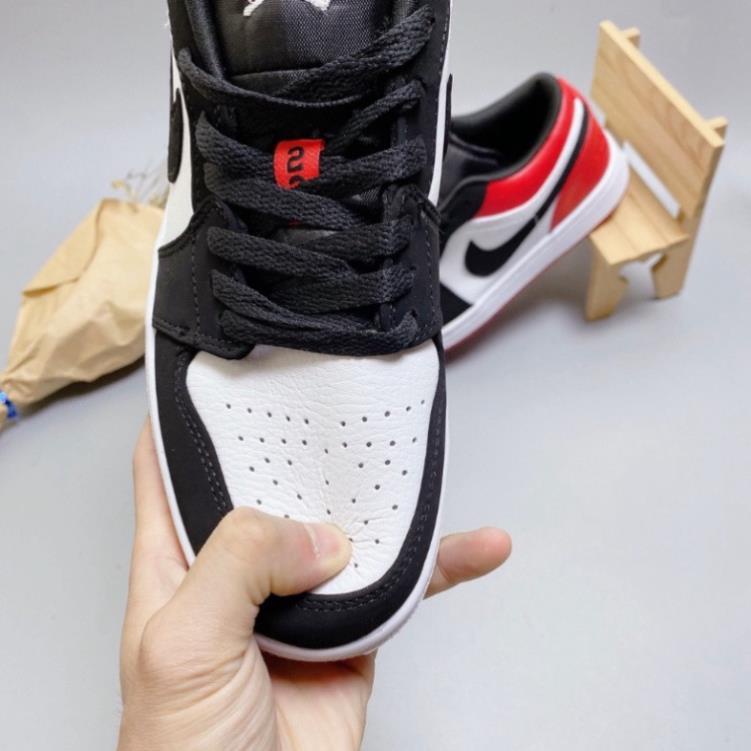 Giày Jdan r ✅full box bill✅cổ thấp sneaker, giày Jordan 1 low đỏ đen thời trang hàng đẹp full boxbill