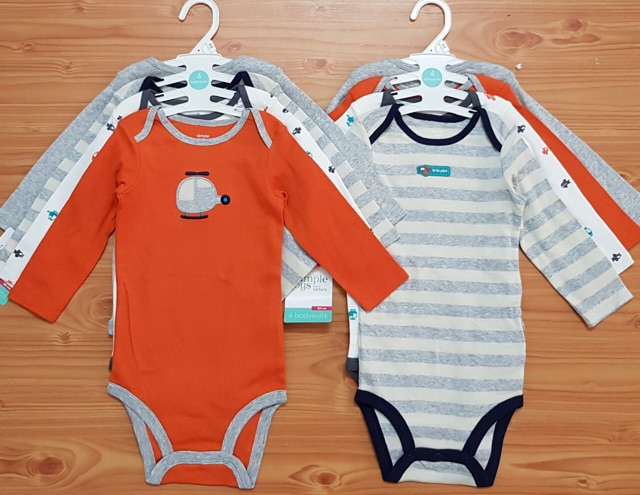 Set 4 bodysuit Carter tay dài