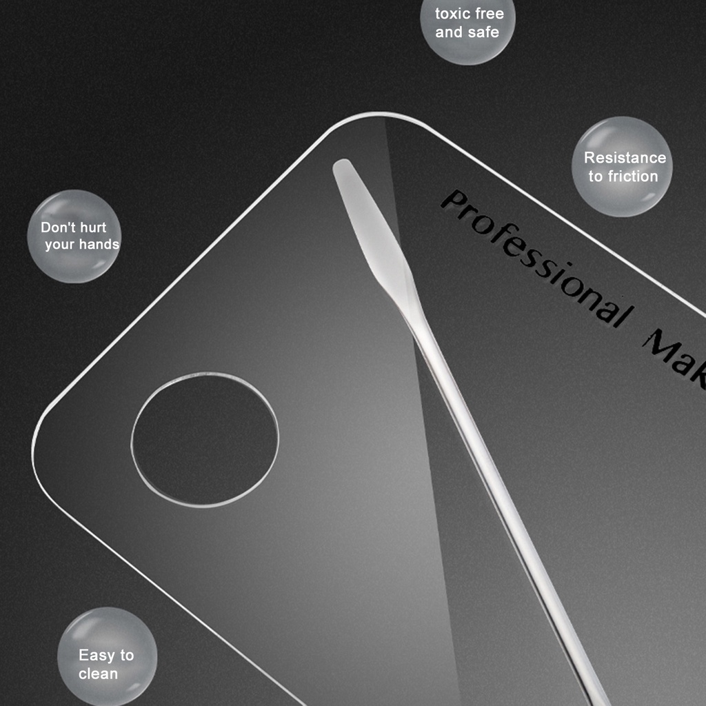 Bảng Acrylic Trong Suốt Trộn Màu Kem Nền Trang Điểm Làm Đẹp Chuyên Nghiệp