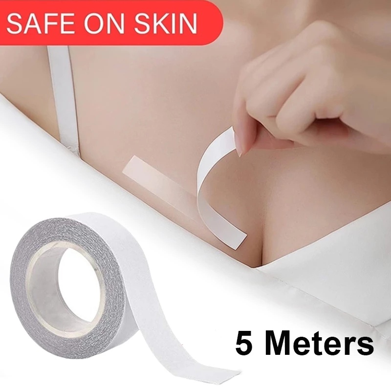 Miếng Dán Cố Định Dây Áo Ngực Trong Suốt 5M Chống Trượt Chống Thấm Nước