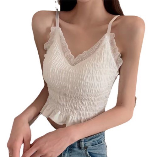 Áo Ngực Dạng Bra Thun Cotton Nhún Viền Xinh Xắn OTIS - 077