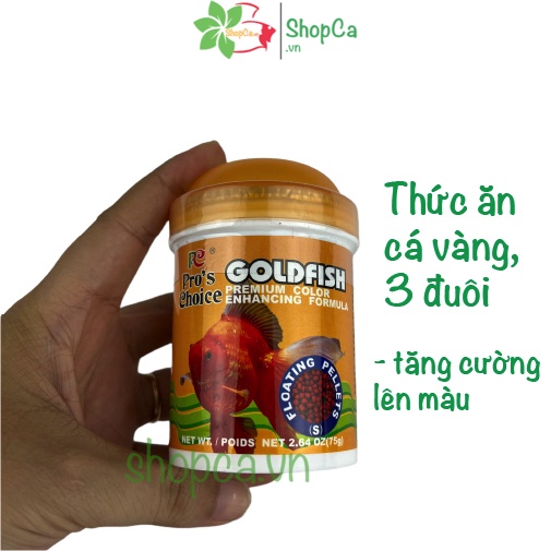 Thức ăn cho cá vàng GOLDFISH Pro'S Choice dạng HẠT lọ 75 Gram