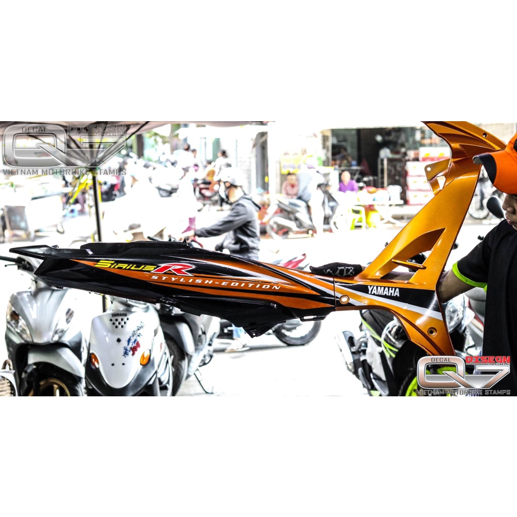 Tem Rời Sirius 110 Cam Đen