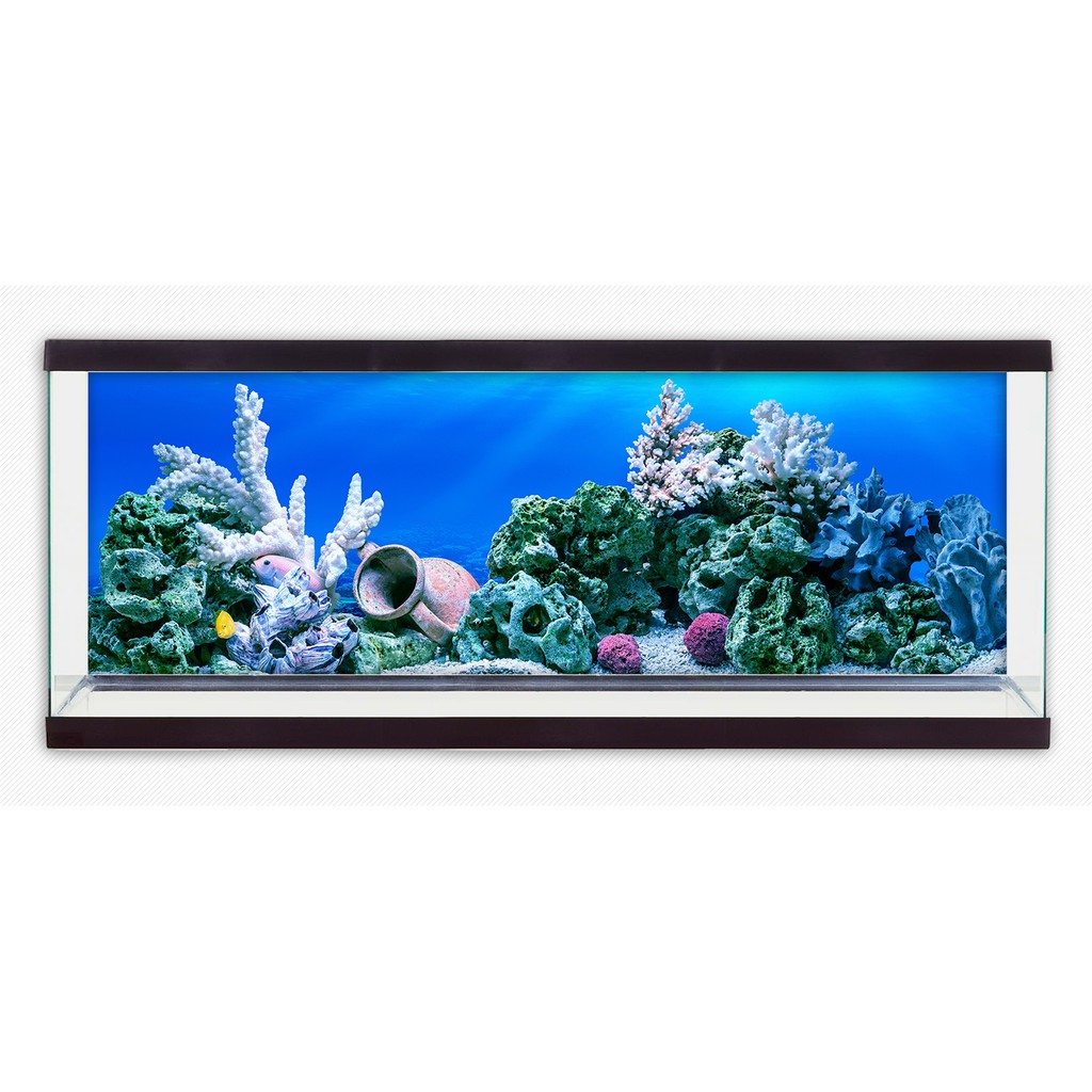 Tranh phông nền 3D VTC dán hồ cá Aqua_053 KT 120 x 60 cm