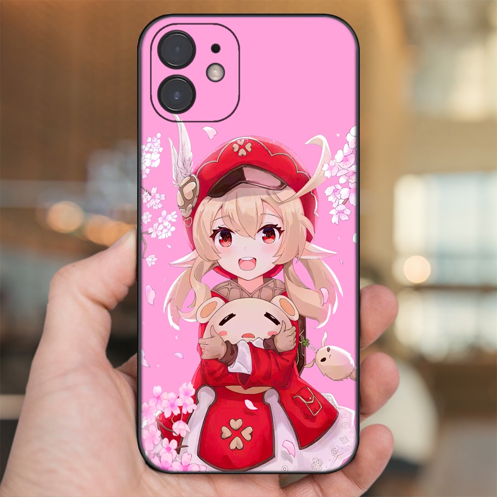Ốp lưng iPhone 12 dẻo đen cạnh vuông in hình Klee Genshin Impact