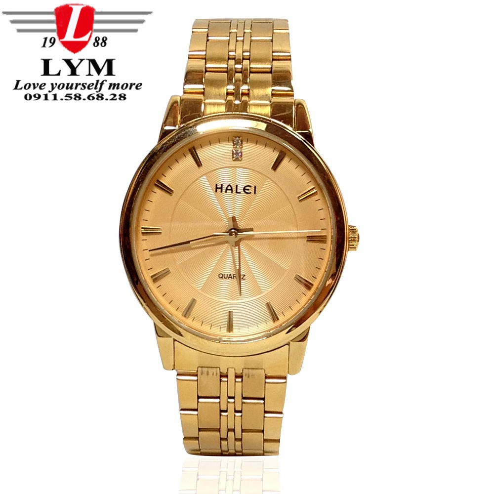 Đồng hồ nam HALEI 5422M dây thép không gỉ 2 màu