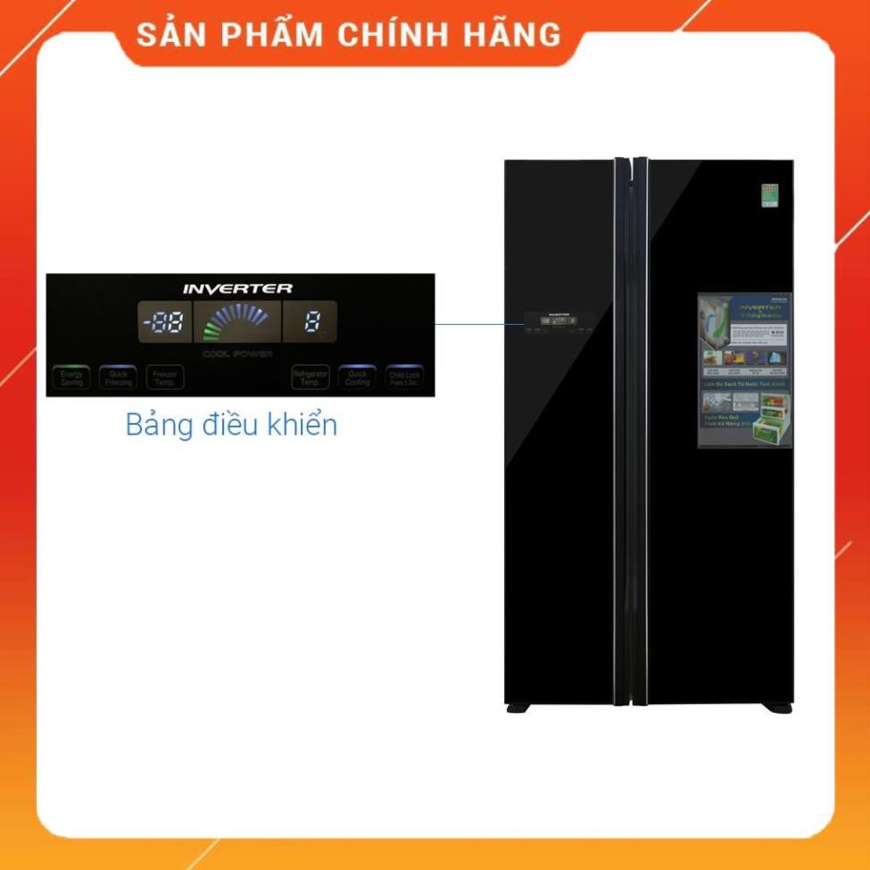 [ VẬN CHUYỂN MIỄN PHÍ KHU VỰC HÀ NỘI ] Tủ lạnh Hitachi  side by side 2 cửa màu đen R-FS800PGV2(GBK)