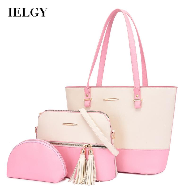 Túi Đeo Chéo Ba Mảnh Màu Sắc Phong Cách Hàn Quốc Cho Nữ