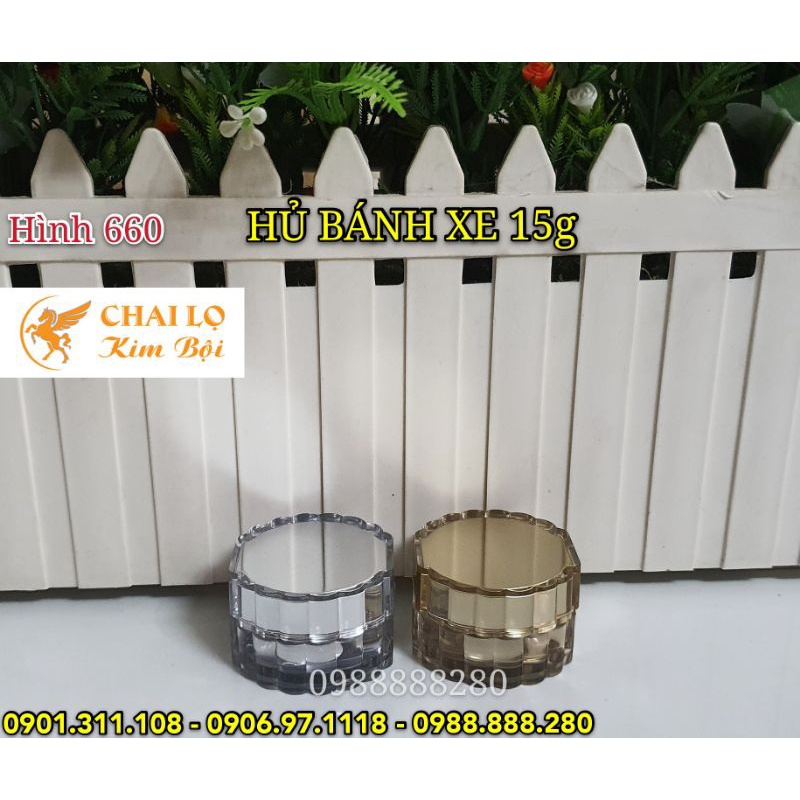 CHAI LỌ MỸ PHẨM - Hủ Đựng Kem Face Bánh Xe 15g