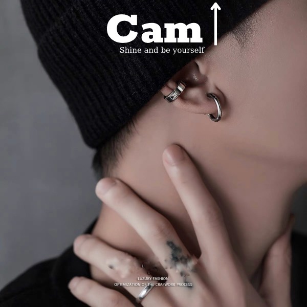 Khuyên Tai Kẹp, Khuyên Mũi, Môi Không Cần Xỏ Nam Nữ GIÁ 1 CHIẾC Unisex Tròn Circle Basic - Maxshopdoc