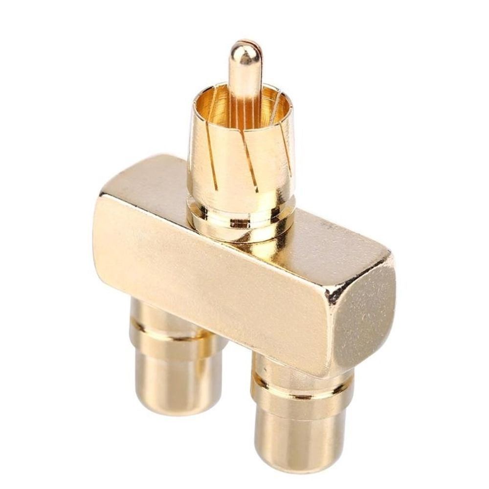 Aaron1 Đầu Chia Cổng Rca 1 Đầu Cắm Sang 2 Lỗ Cắm Av Bằng Đồng Nhiều Màu