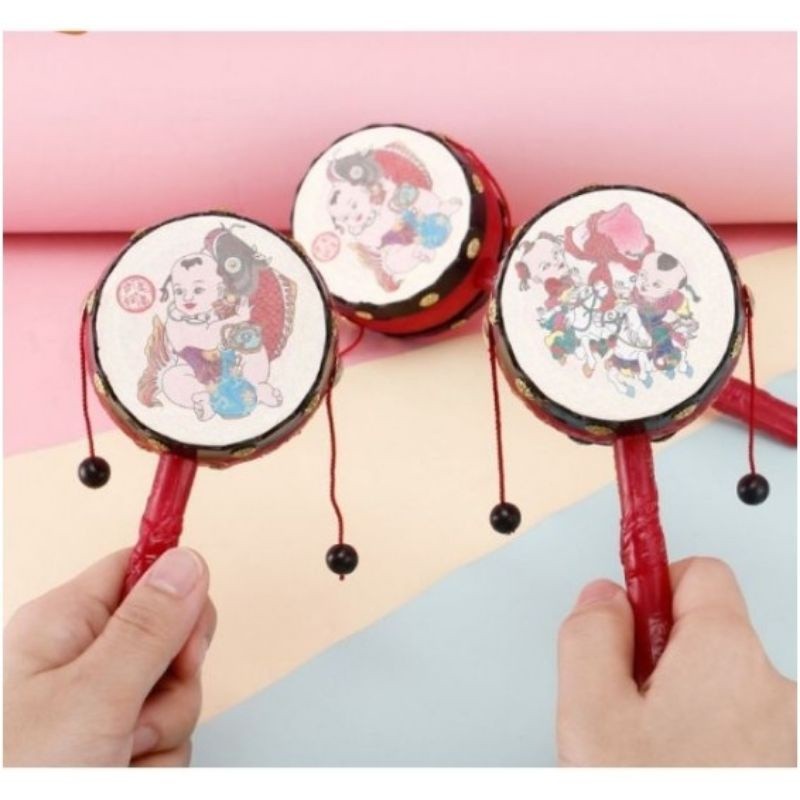 Trống Lắc Cầm Tay cho Bé , Giúp Bé sớm Nhận Thức âm Thanh