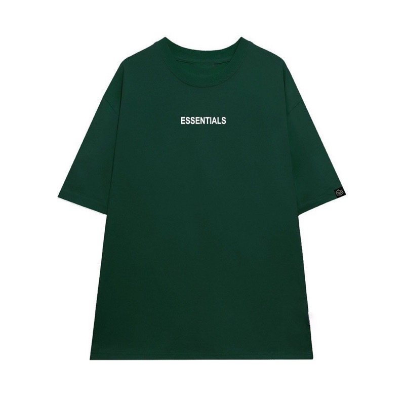Áo Thun Phông Logo Tay Nam Nữ In Silicon Nổi Essentials Unisex