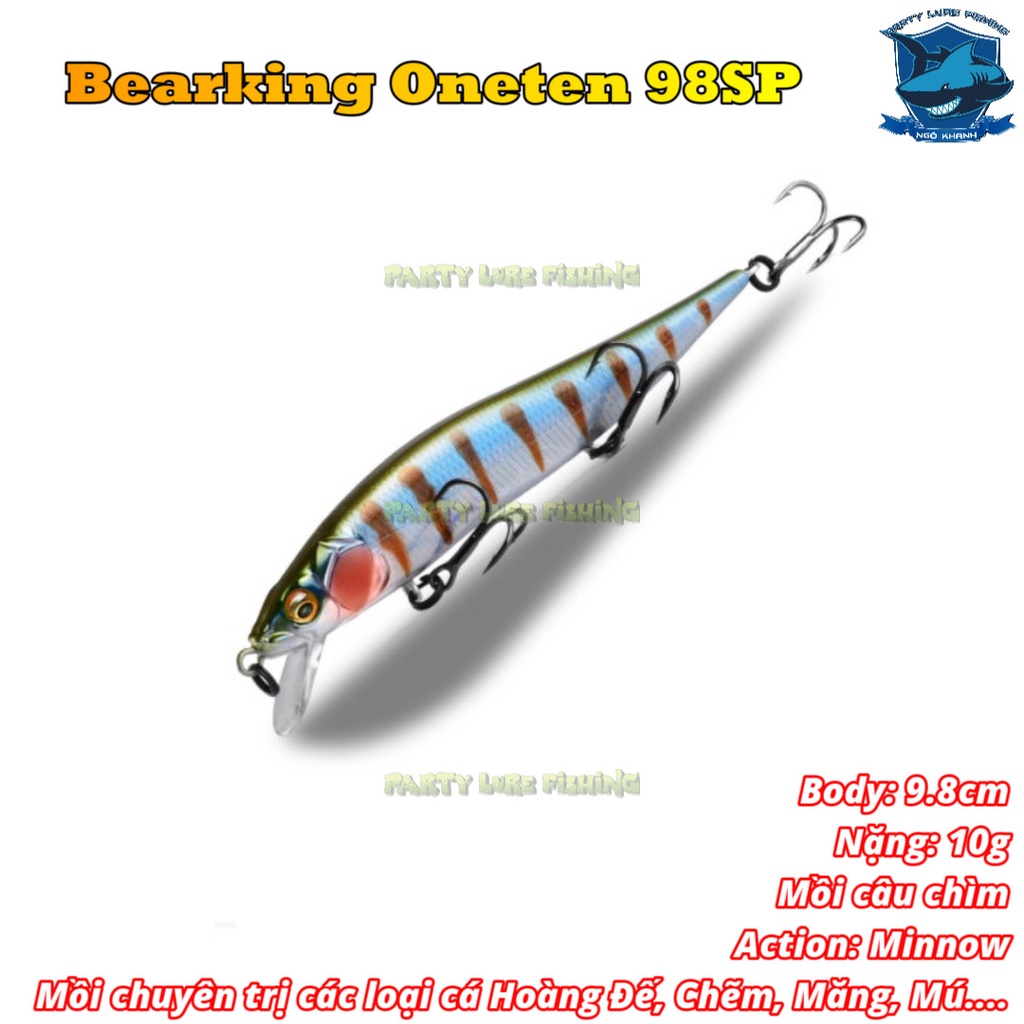 Mồi câu cá Bearking Oneten 98SP, mồi lure cá hoàng đế, chẽm, măng, mú...