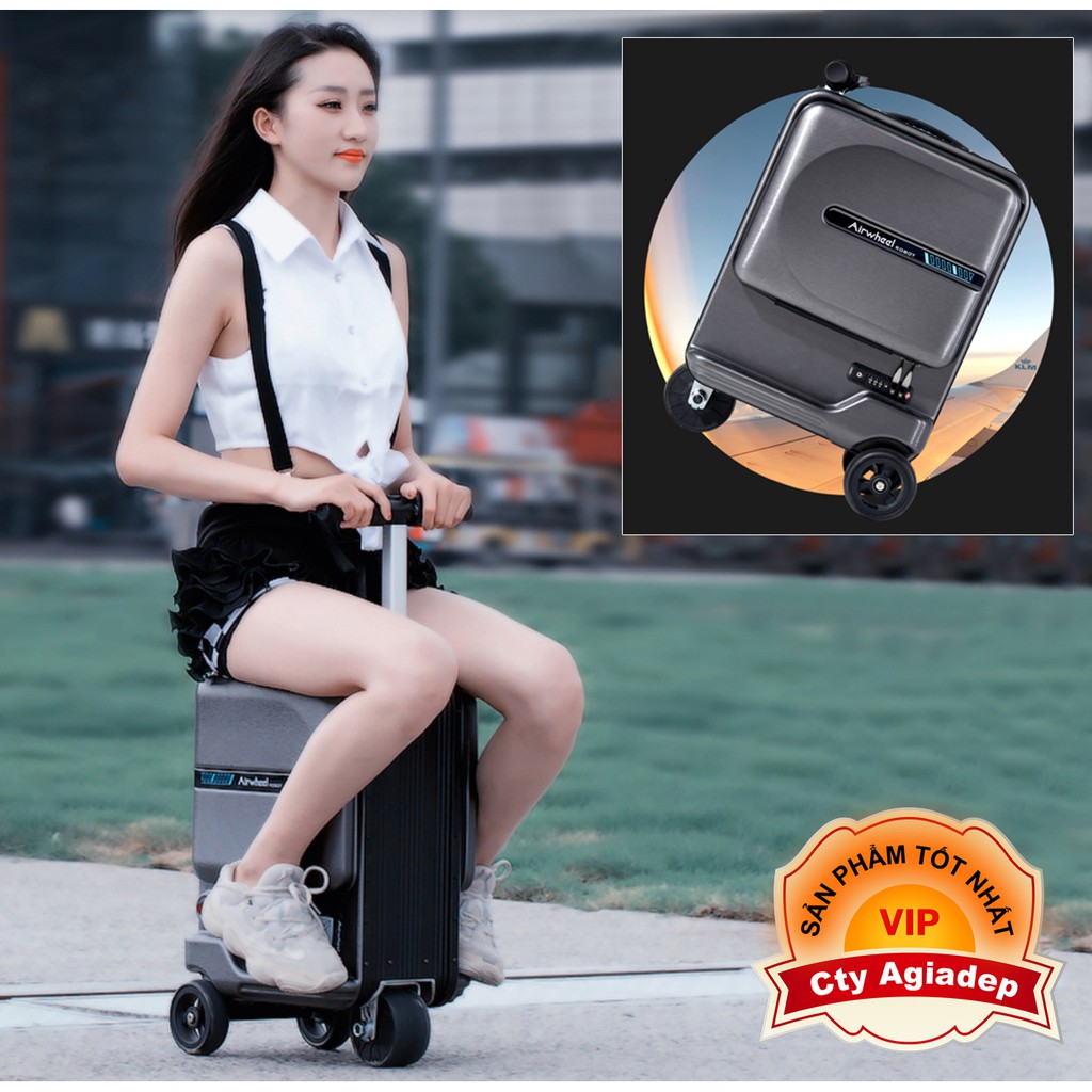 Vali thông minh Airwheel siêu đẹp siêu xịn ngồi lái được - Hàng Nhà giàu của Agiadep