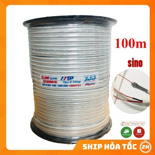 [100m]Cáp đồng trục liền nguồn SINO (RG59 + 2C CCS) chuyên dụng cho Camera cắt từ cuộn 305m