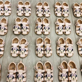 Dép Sandal rọ Minnie HM dư xịn màu hồng cho bé gái