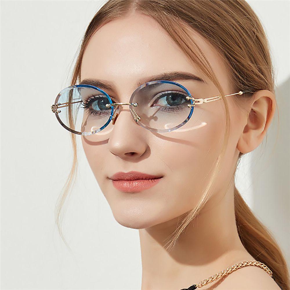 Kính Chống Bức Xạ Gọng Kim Loại Tròn Cổ Điển Thời Trang Unisex