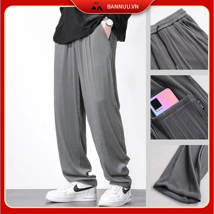 Quần Dài Ống Rộng Thời Trang Mùa Hè quần jogger nam from rộng ống rộng quần nam phong cách Hàn Quốc quần ống suông