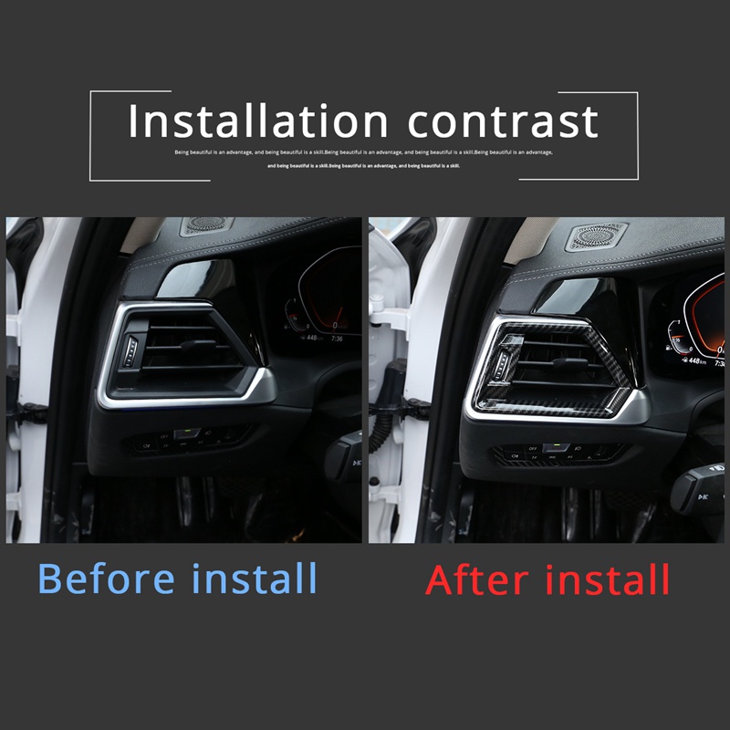 Đối với BMW 3 Dòng G20 G28 2019-2020 Mặt bên bằng sợi Carbon Điều hòa không khí Nắp đậy lỗ thông hơi Hình dán trang trí