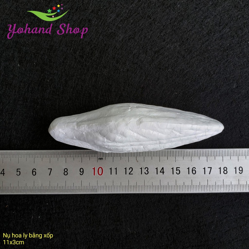 Nụ ly xốp to ( gói 10 cái) - làm hoa ly bằng vải voan
