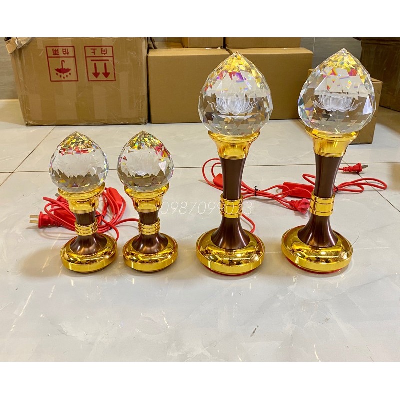 Đèn Thờ Pha Lê - Đèn Cầu Sen Cao Cấp