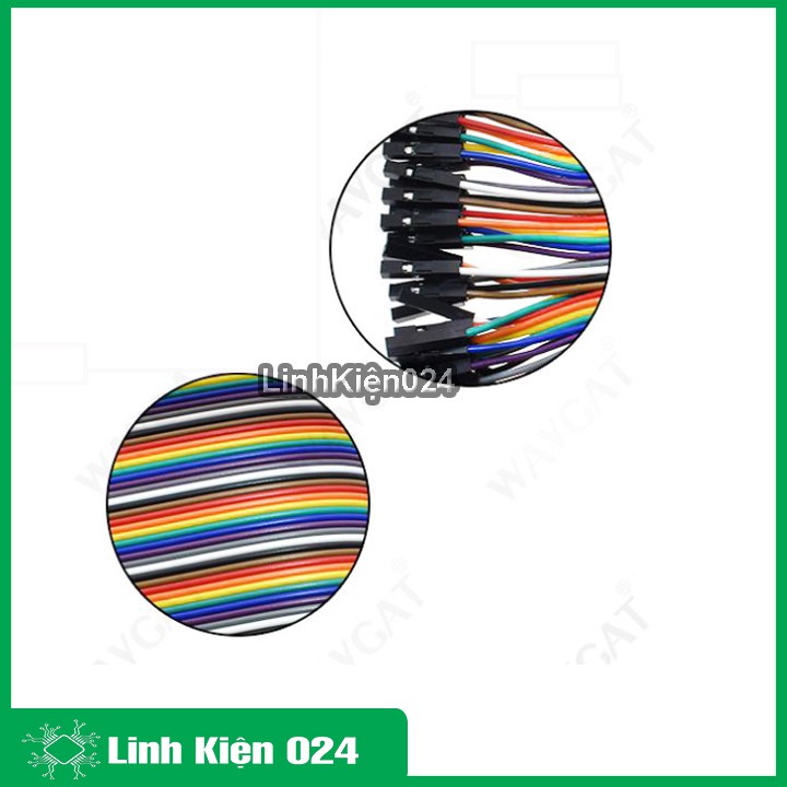 Tệp 10 Sợi Dây Nối 40P 7 Màu Dài 21Cm ( 2 Đầu Cái Cái )